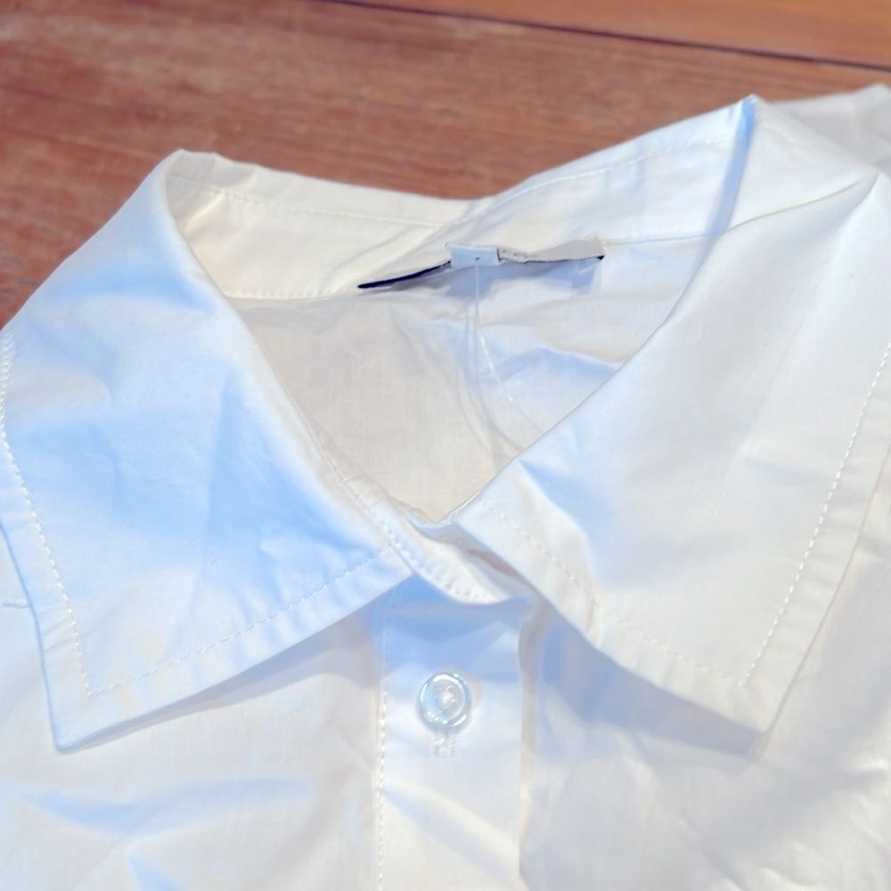 NWT Madewell Depeche Mini White Button-Up Dress Medium - Picture 4 of 9